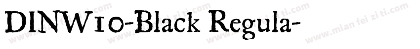 DINW10-Black Regula字体转换